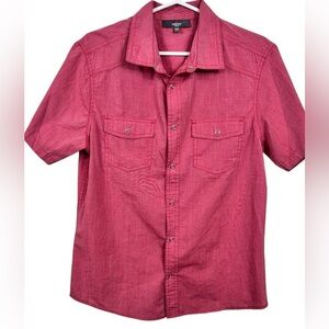 Casual summer shirt, S, short sleeves snap buttons cotton blend Beach BBQ Brunch
